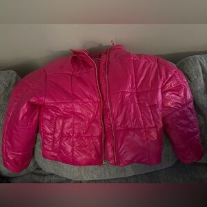 Pink Nike Jacket with gold zipper